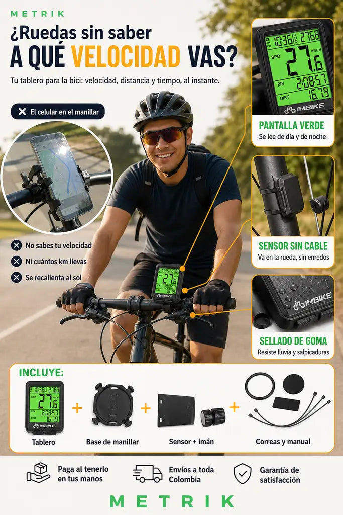 Tablero para Bicicleta - Velocidad y Distancia en Tiempo Real - 35% de Descuento