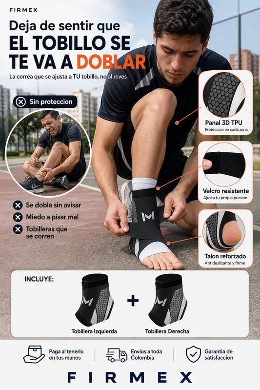 Tobillera de Compresion Ajustable - Soporte y Estabilidad para tu Tobillo - Pack x2