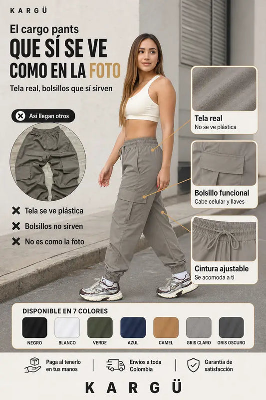 Jogger Cargo Mujer - Comodidad Todos los Días - Lleva Más, Paga Menos