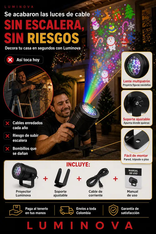 Proyector Navideño - Decora tu Casa en Segundos - Oferta Limitada De Pre-Temporada